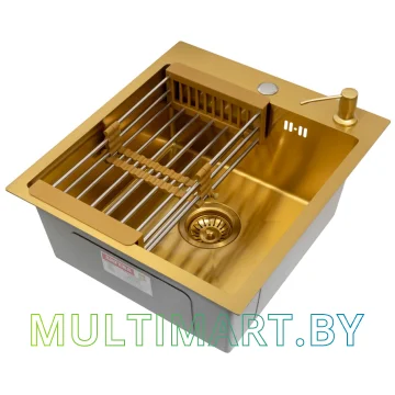 Кухонная мойка ARFEKA ECO AR 450x500+CL AR+DS AR GOLD